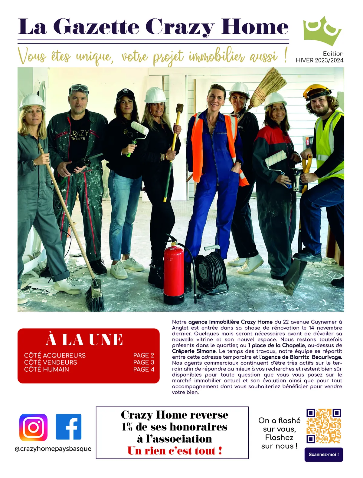 La Gazette Crazy Home, journal client réalisé par POPCOM360